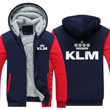 KLM AIRLINES JACKETS FLEECE SWEATSHIRT